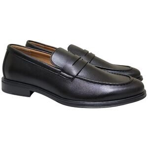 Vance Co Men Phineas Slip On Penny Loafers Size US 9.5M Black Faux Leather
